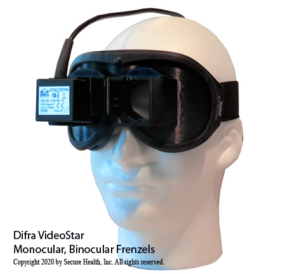 Difra Video Frenzel Goggles, videonystagmography